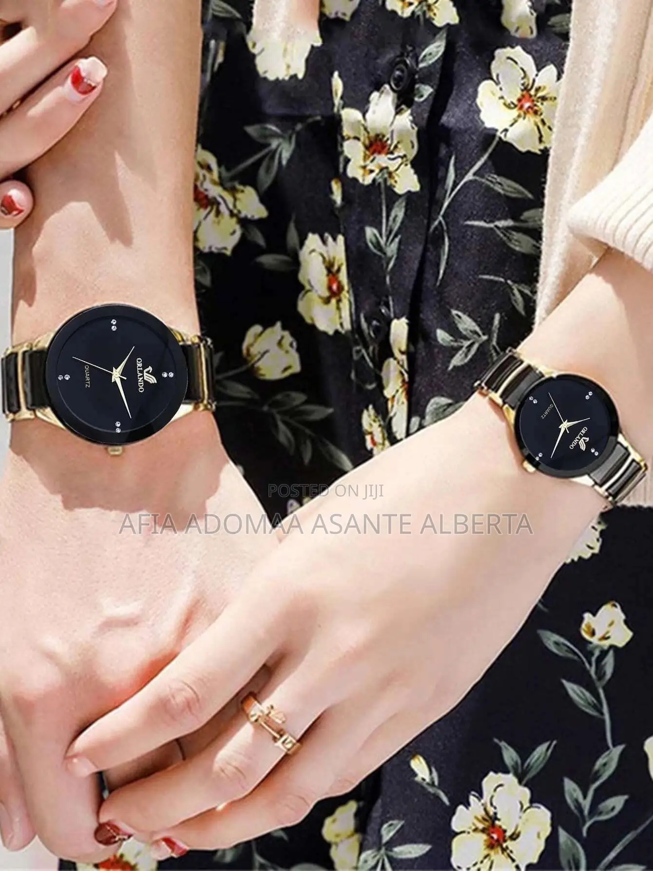 2 Pieces Couple Rhinestone Quartz Watch