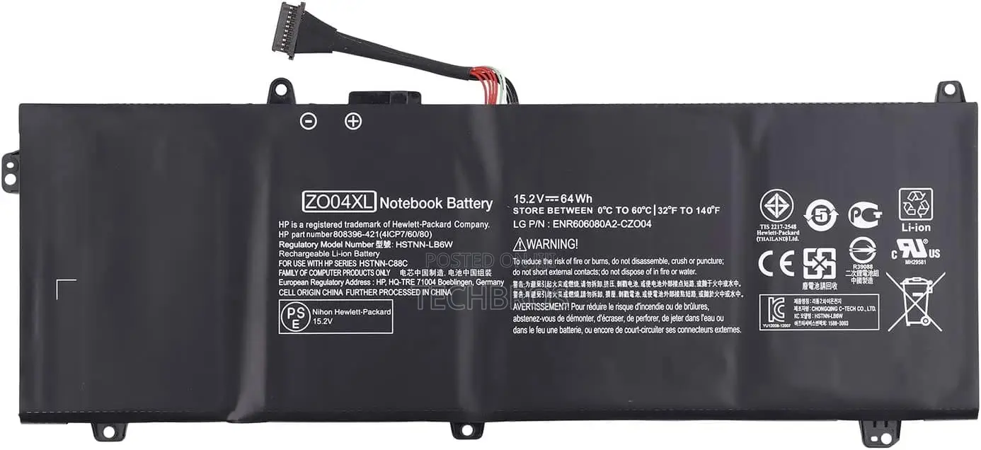 Batterie 64Wh ZO04XL Pour HP ZBook Studio G3 G4 - Compatible HSTNN-CS8C, 808396-421
