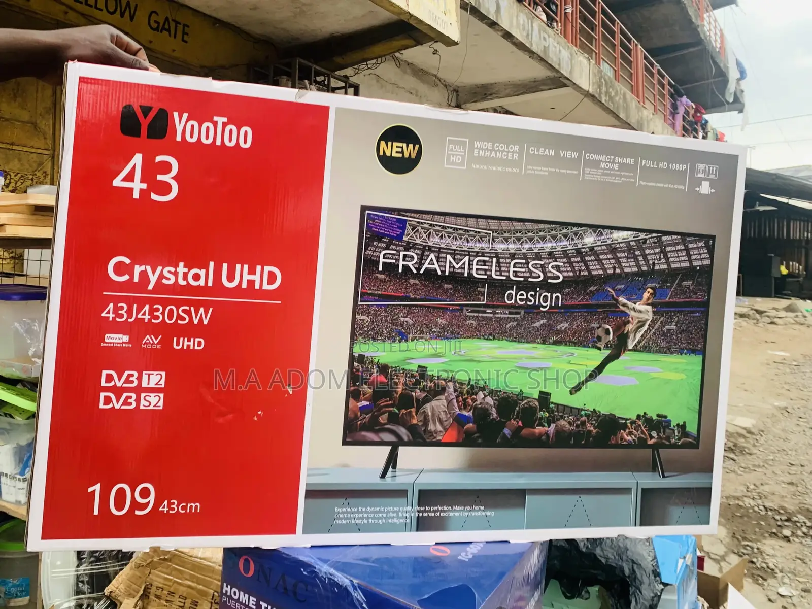 Durable and Affordable Yootoo 43 Inch Crystal Uhd Tv.