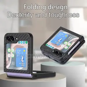 Carbon Fiber Pattern Case for Samsung Z Flip7, 6 5 4 3 2