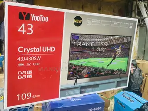 Original Yootoo 43 Inch Crystal Uhd Frameless Television.