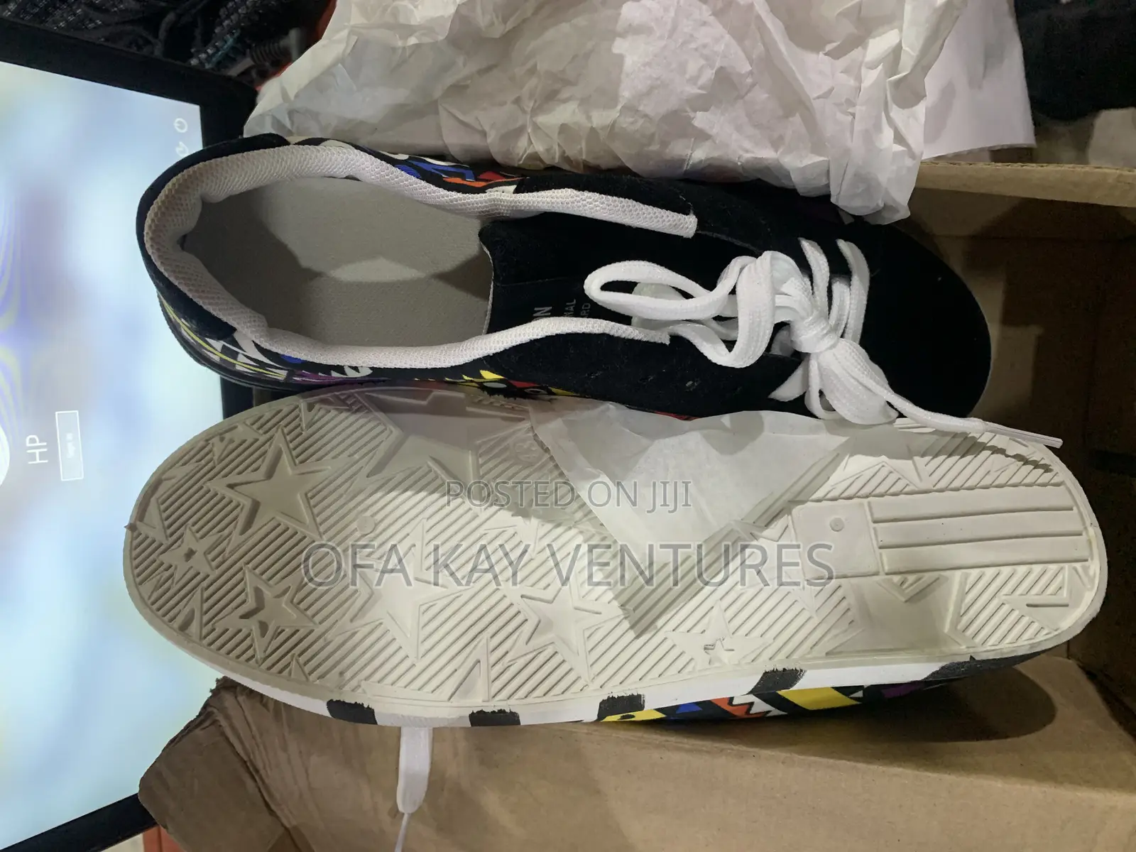 Men Printed Flat Fashion Sneakers