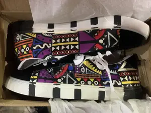 Men Printed Flat Fashion Sneakers