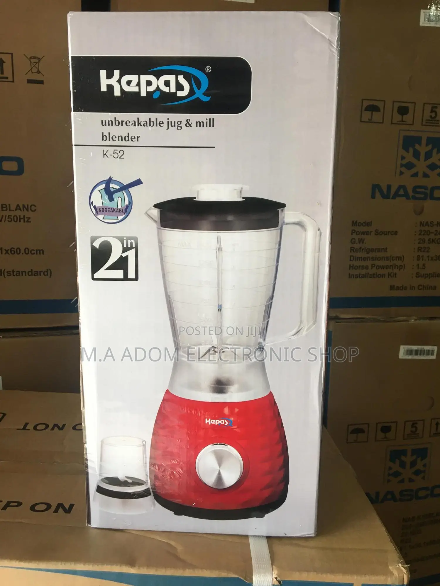 Multi Functional Kepas 2 In 1 Unbreakable Jug & Mill Blender