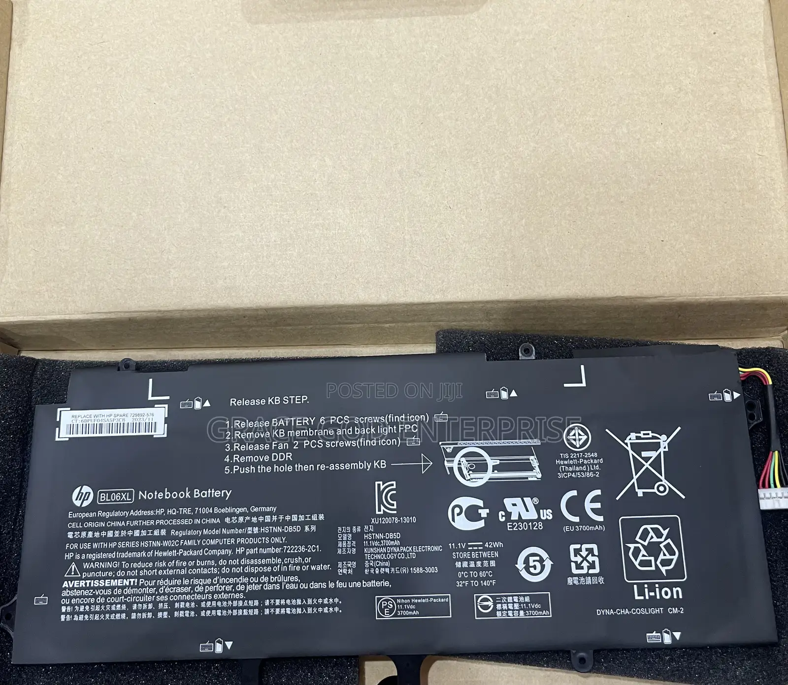 Original HP Battery BL06XL - Elitebook Folio 1040 GO G1 G2
