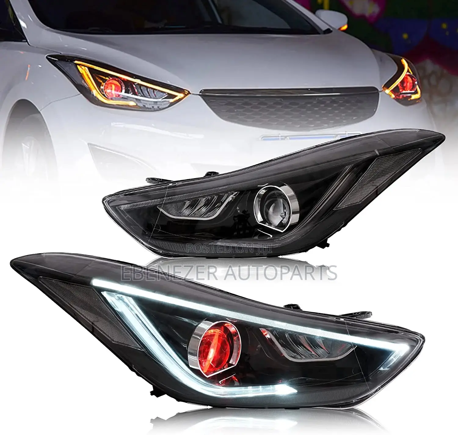 Elantra Demon Eyes Spec Headlights 2011 2012 2013 2014
