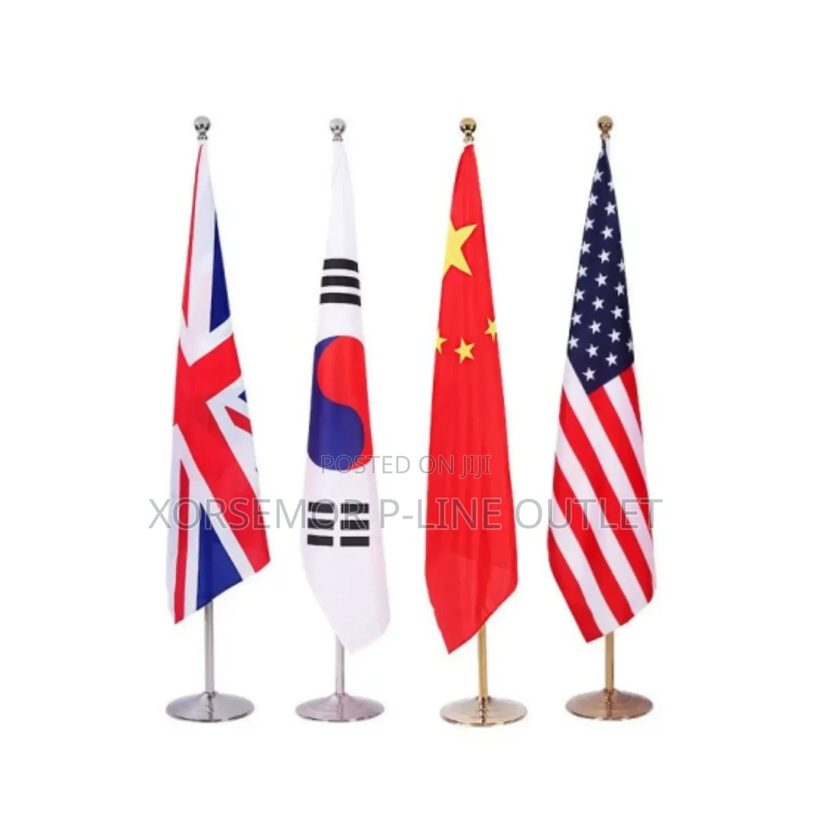 Metallic Flag Stands