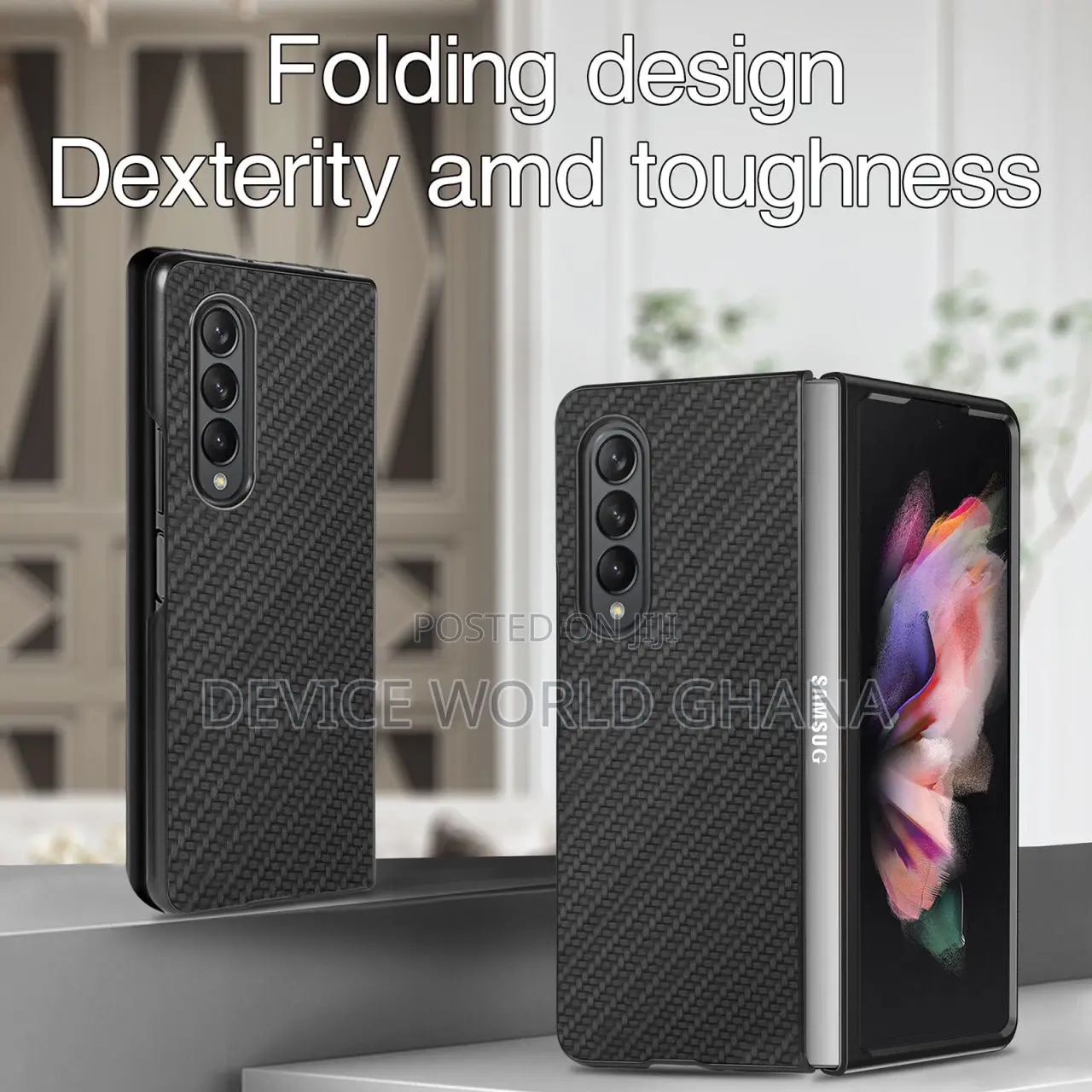 Carbon Fiber Pattern for Samsung Z Fold 7,6,5 ,4 and Fold 3
