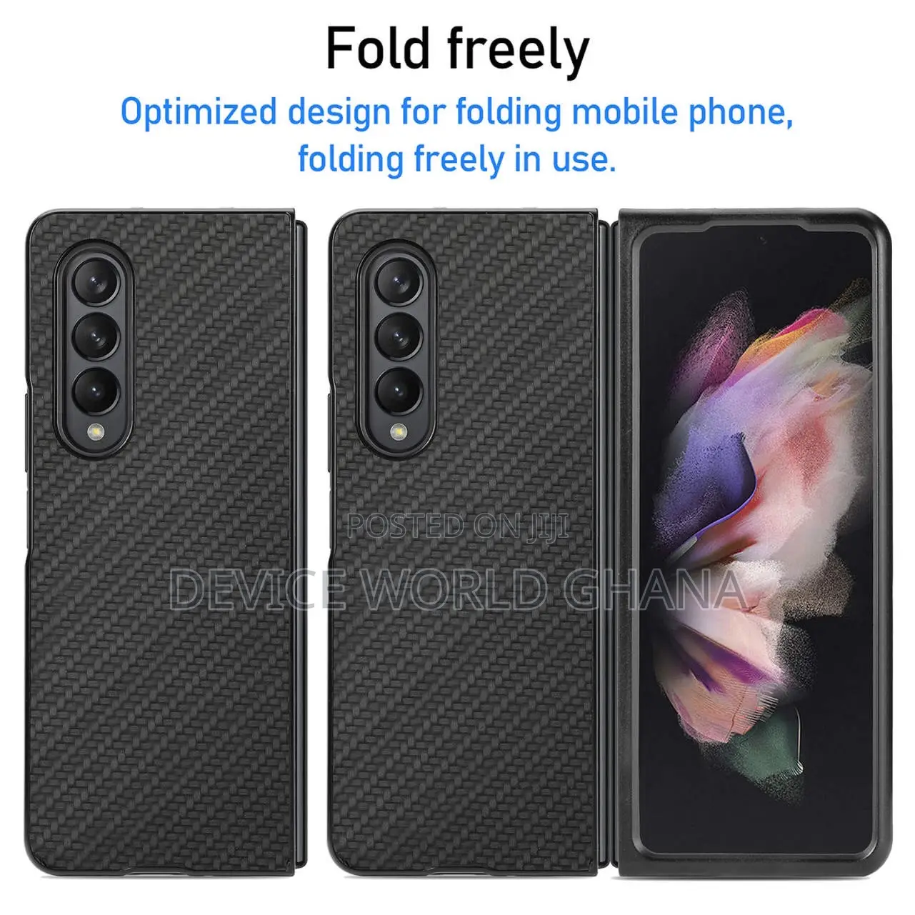 Carbon Fiber Pattern for Samsung Z Fold 7,6,5 ,4 and Fold 3