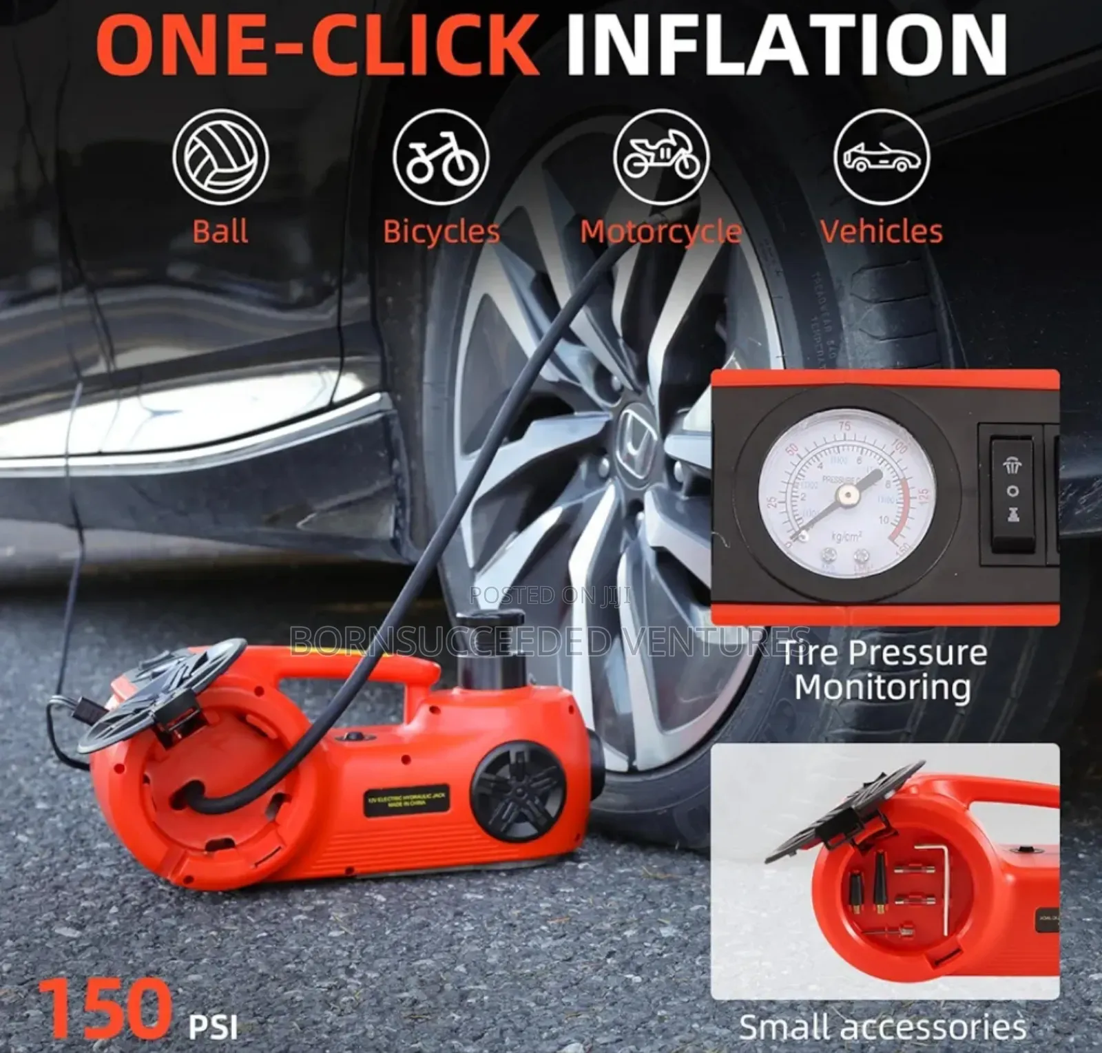 Upgraded Hydraulic Car Jack Set – 5 in 1 Vehicle Floor Jack