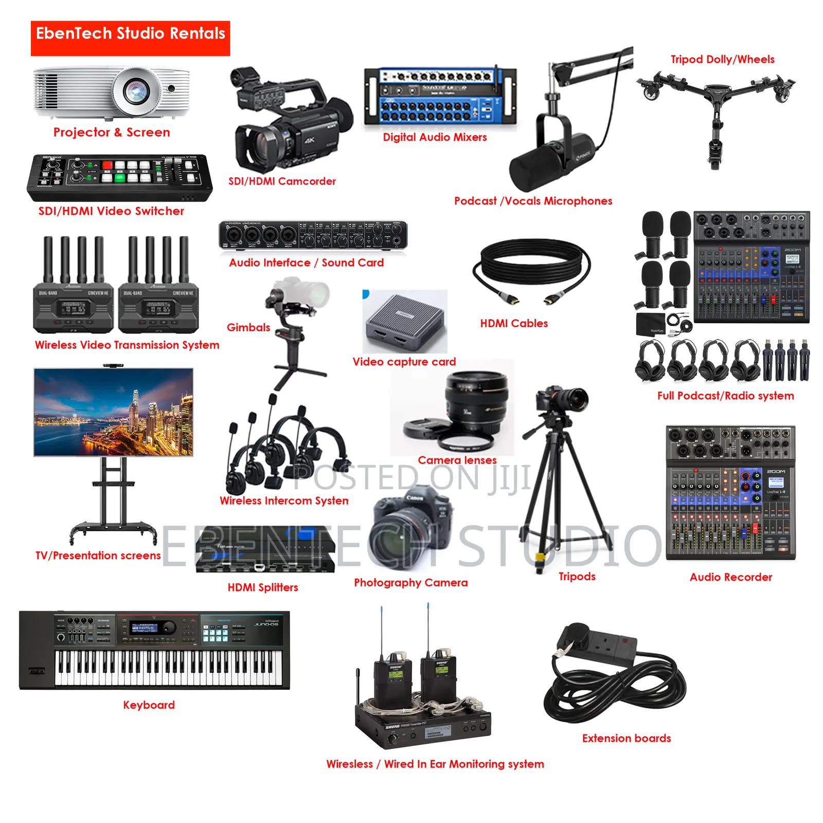 Media Equipment for Rent Live Streaming Video