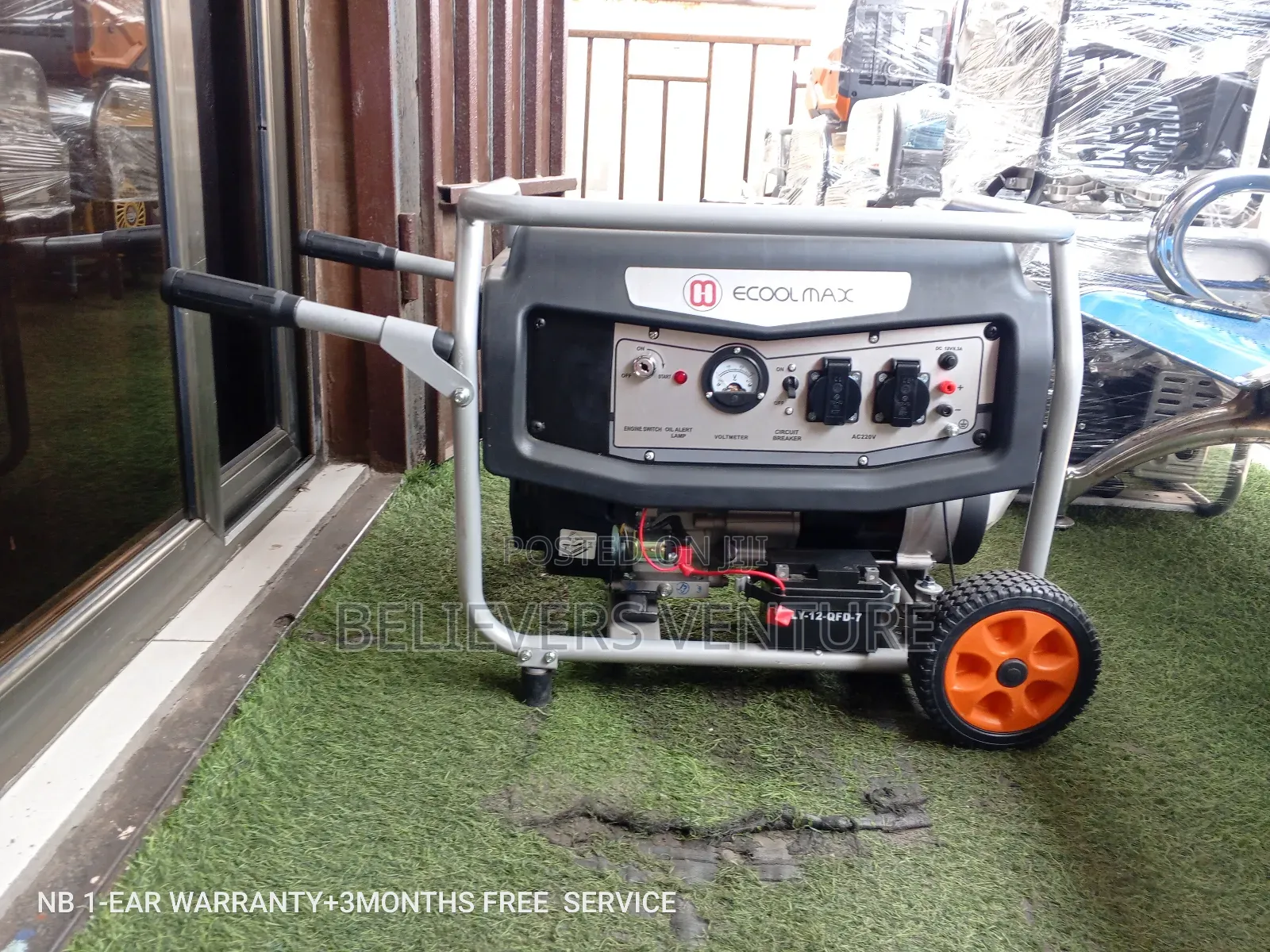 Ecoolmax Geneset Silent Petrol Keystart 7.5 8500W EC8500VE-C