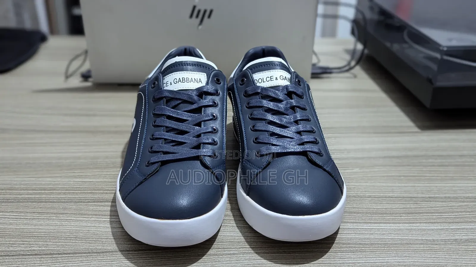 Men's Low Canvas Leather Sneakers