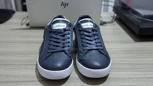 Men's Low Canvas Leather Sneakers