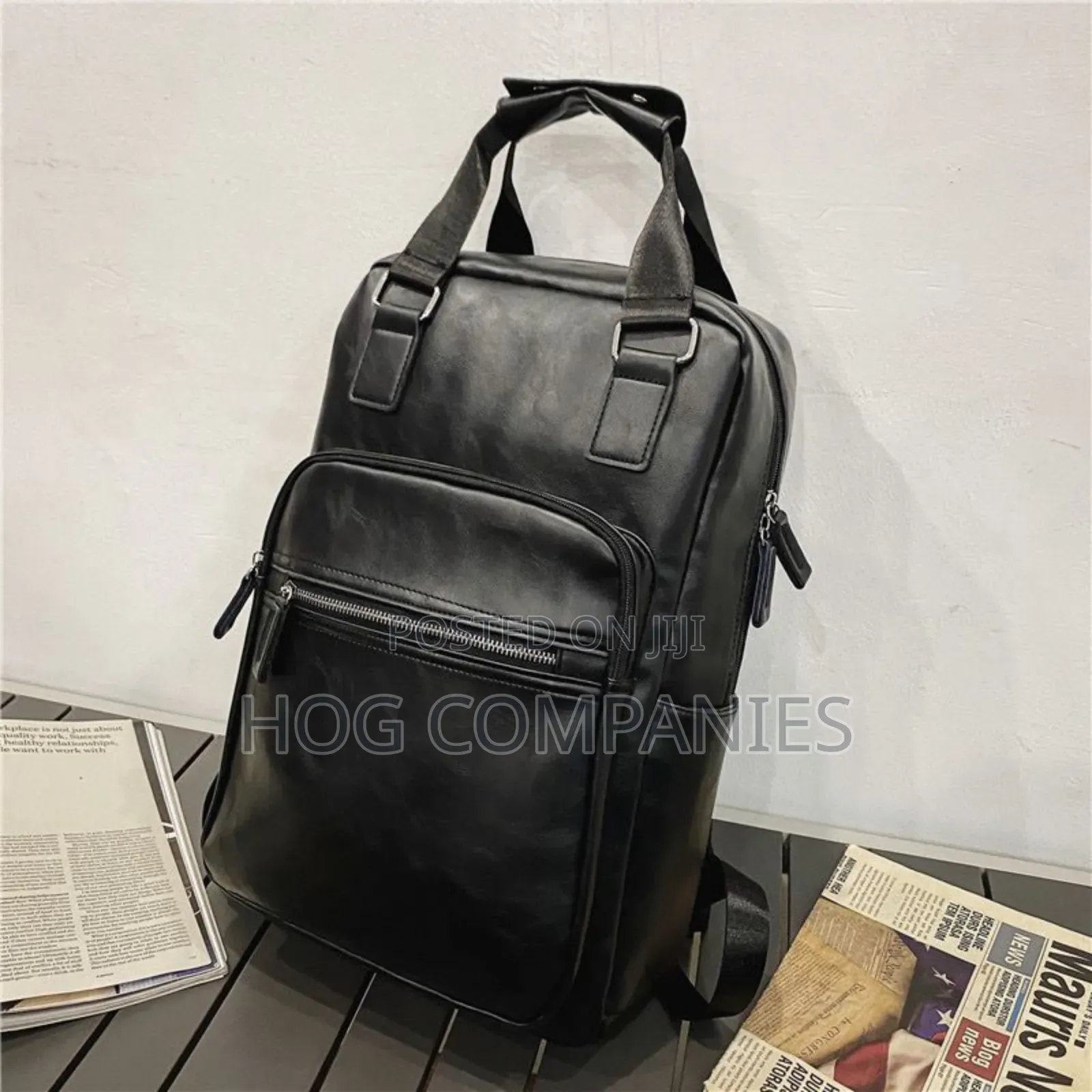 Quality Leather Travel School Backpack Laptop Bag