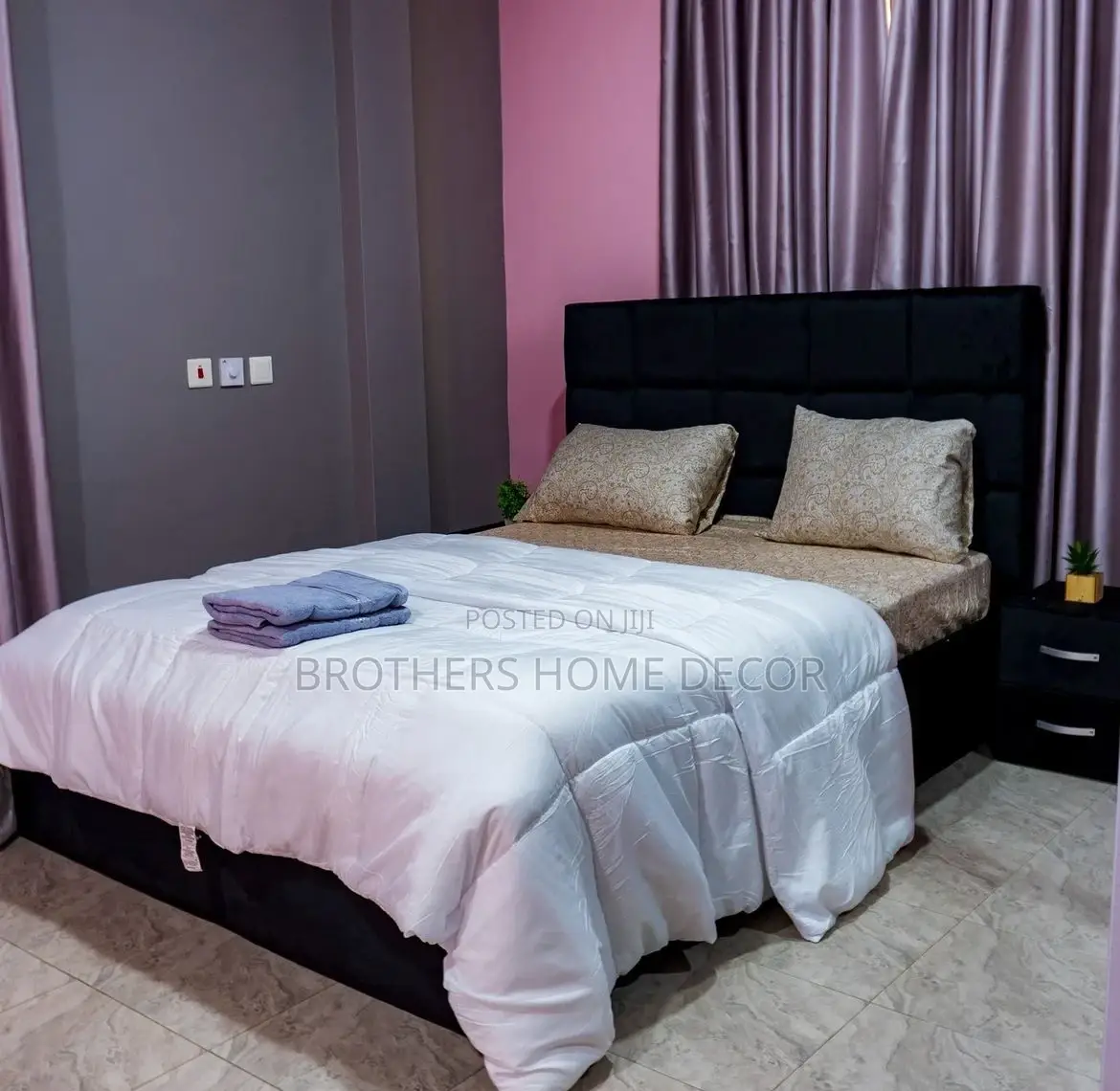 Double Bedframe With Mattress and Side Drawer