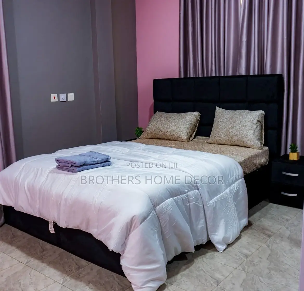 Double Bedframe With Mattress and Side Drawer