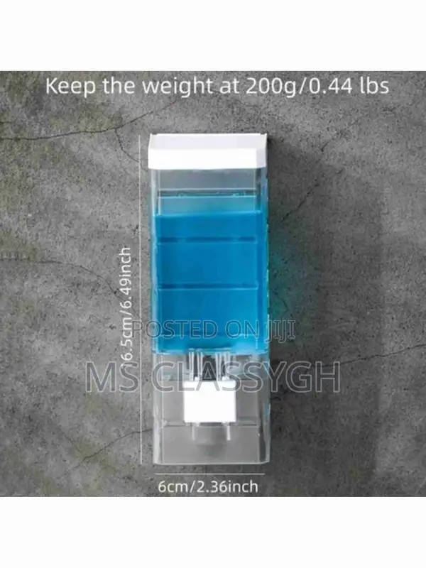 Wall-Mounted Soap Dispenser 250ml, Transparent for Shower Ge