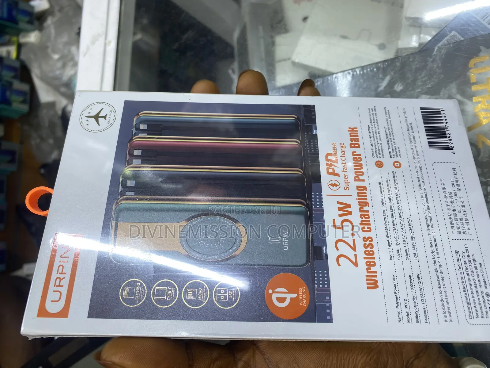 Wireless Power Bank 10,000 Mah. 15w/22.5w. For All Phones