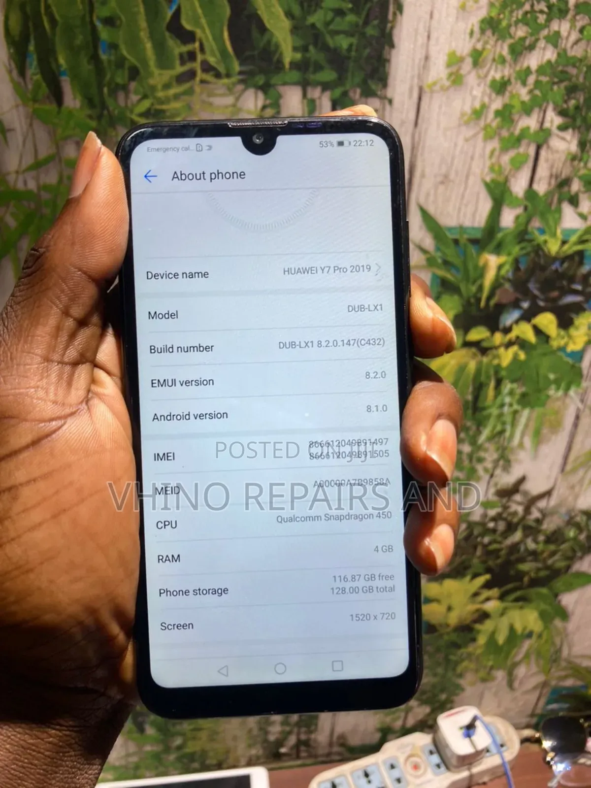 New Huawei Y7 2019 64 GB Black