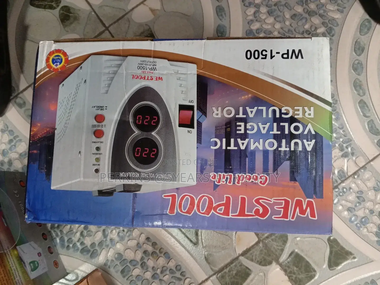 Westpool Automatic Voltage Regulator WP 1500 Brand New
