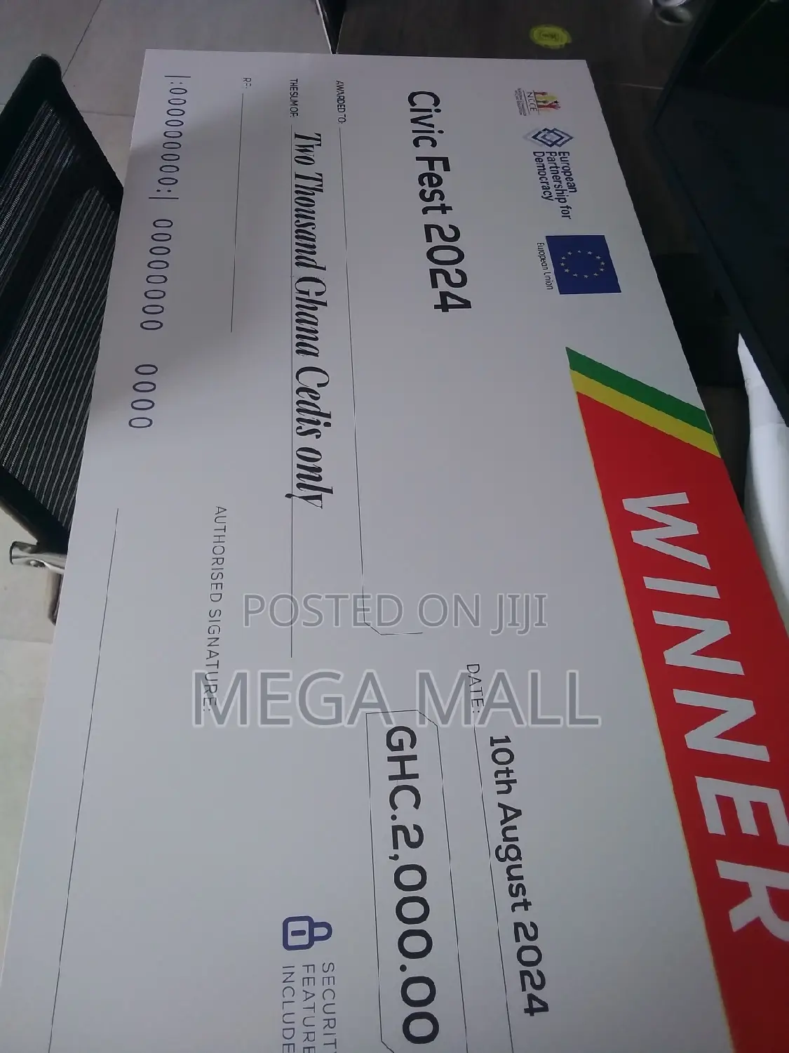 Dummy Cheque/Giant Cheque Print Service
