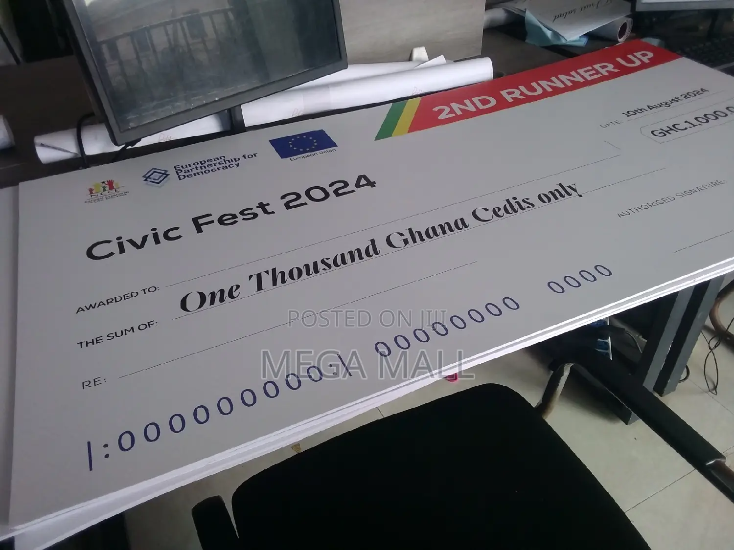 Dummy Cheque/Giant Cheque Print Service