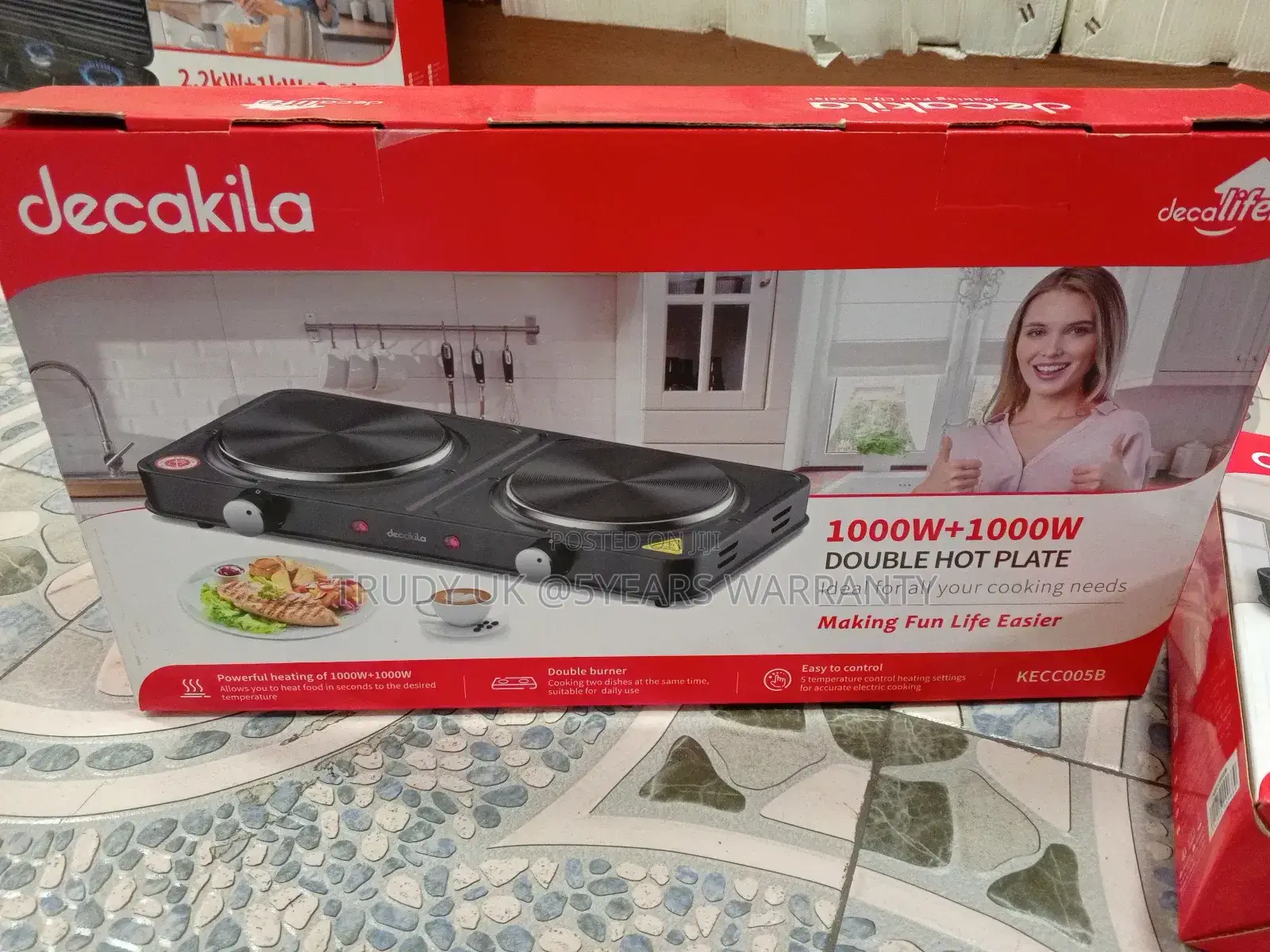 Decakila 1000W +1000W Double Hot Plate