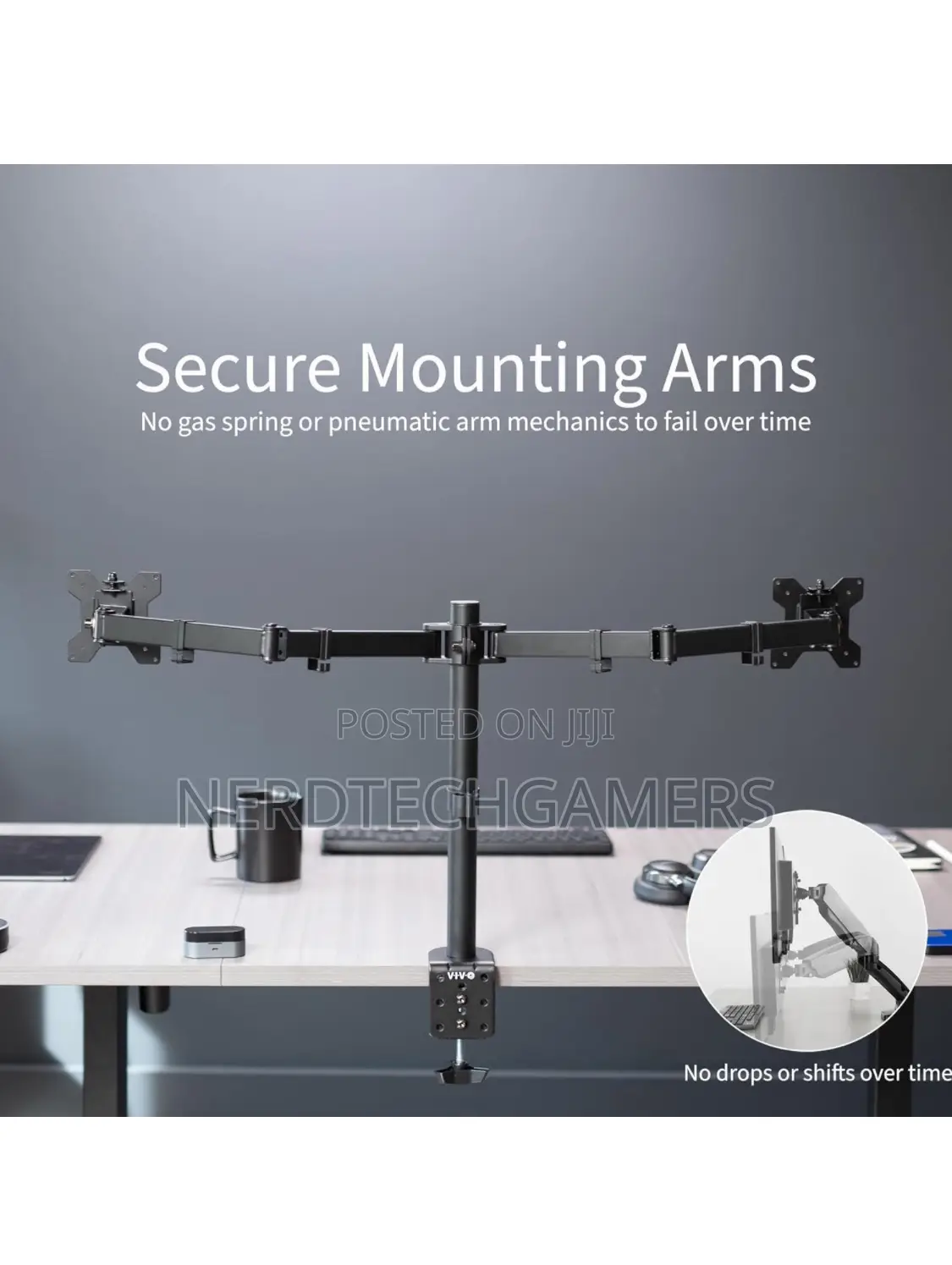 VIVO Dual Ultrawide Monitor Desk Mount, , Black, STAND-V038