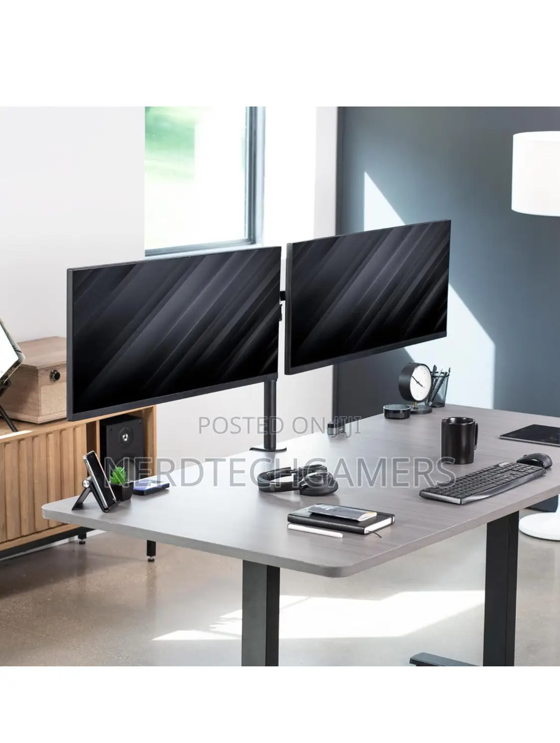 VIVO Dual Ultrawide Monitor Desk Mount, , Black, STAND-V038
