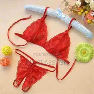 Erotic Lingerie Set Full Lace Hollow Bra Open Crotch Panties