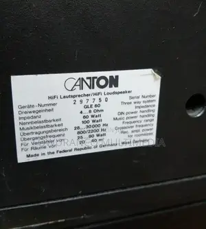 Canton Gle Fonum 60 3-Ways 2x100w Super-Hifi Loudspeaker