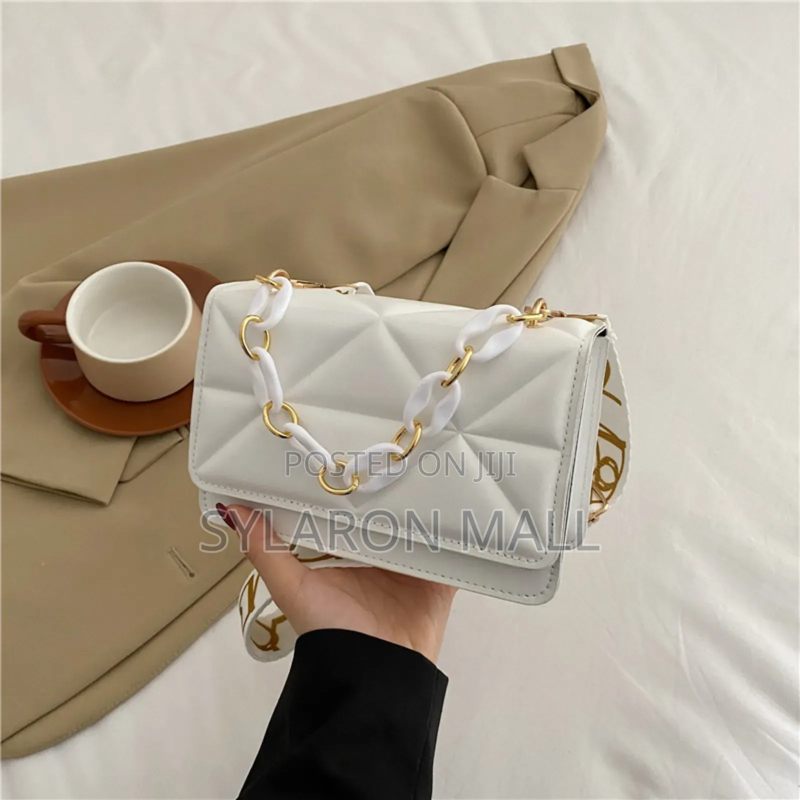 Embossed Detail Crossbody Ladies Handbag