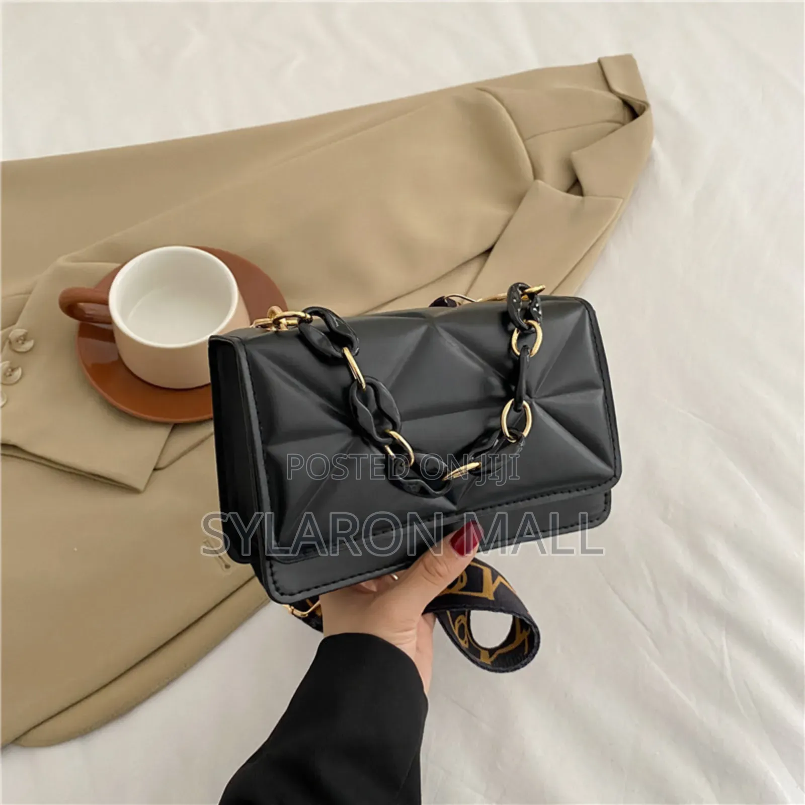 Embossed Detail Crossbody Ladies Handbag