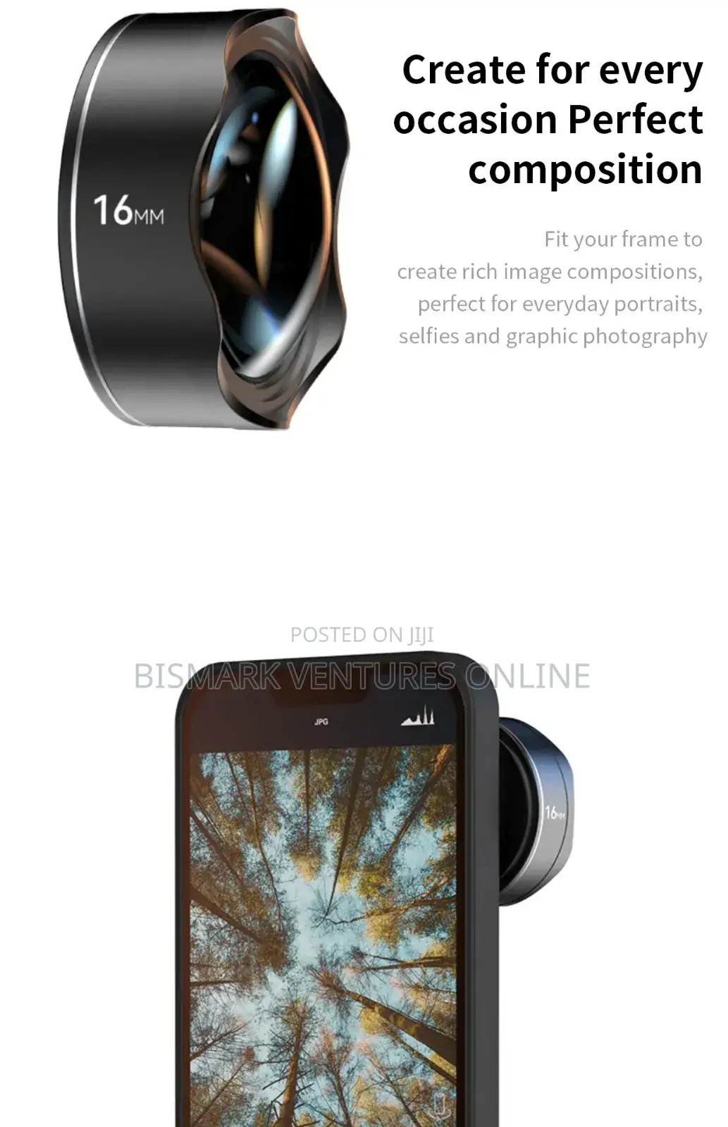 4 In1 Mobile Lens, Portrait, Wide Angle, Fish Eye, Macro.