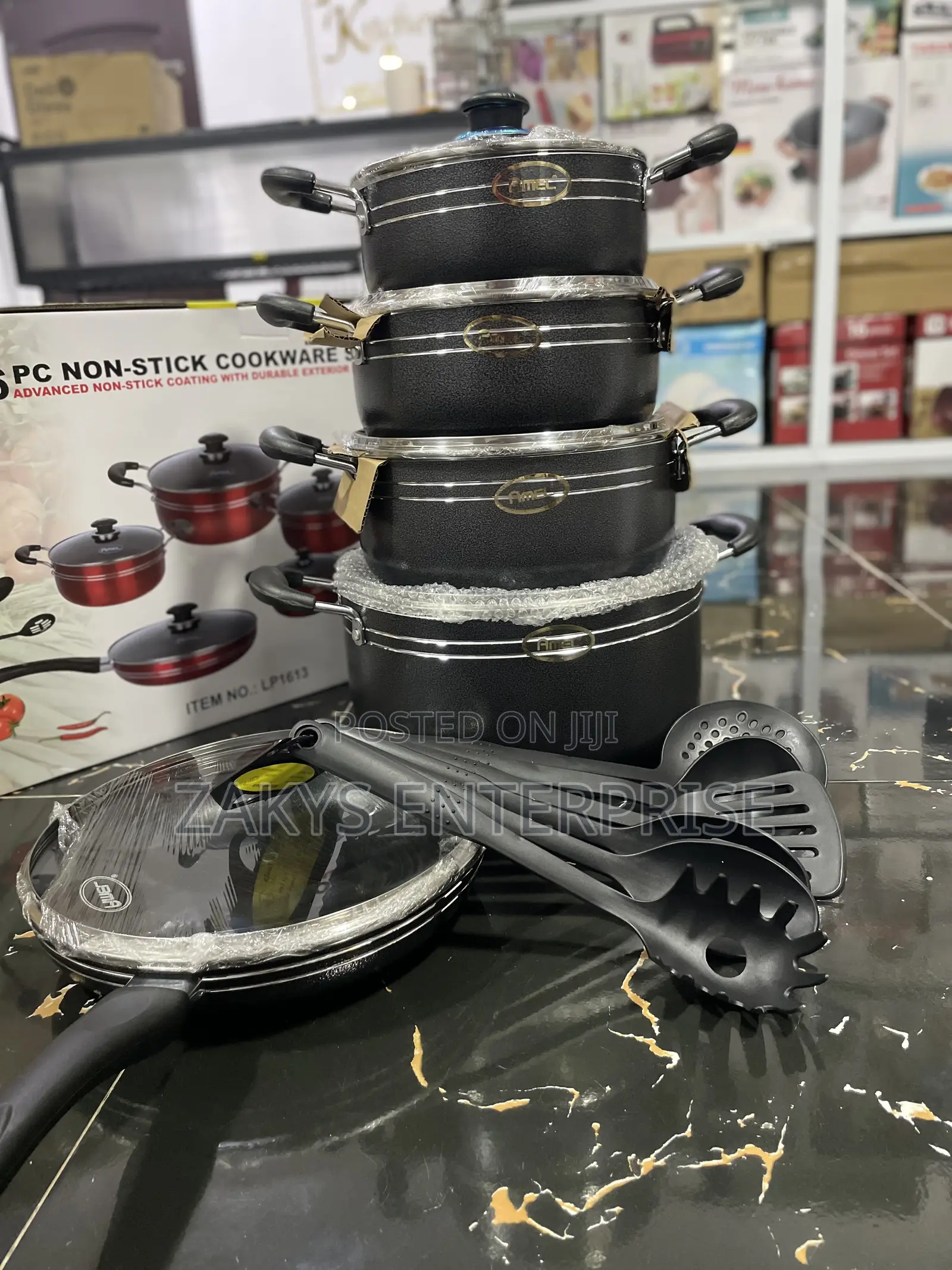 Non Stick Amel Cookware Set 16pcs