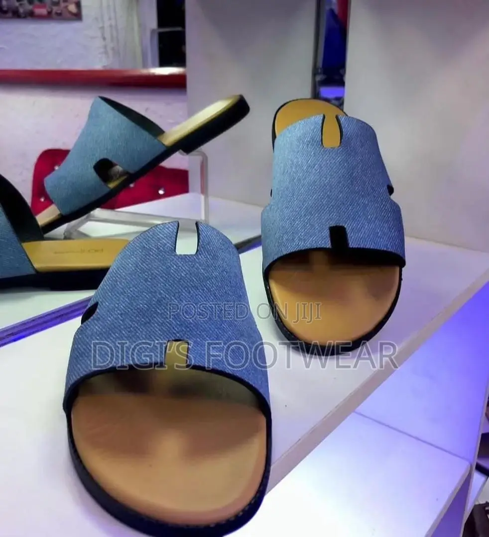 Hermes Jeans Slippers