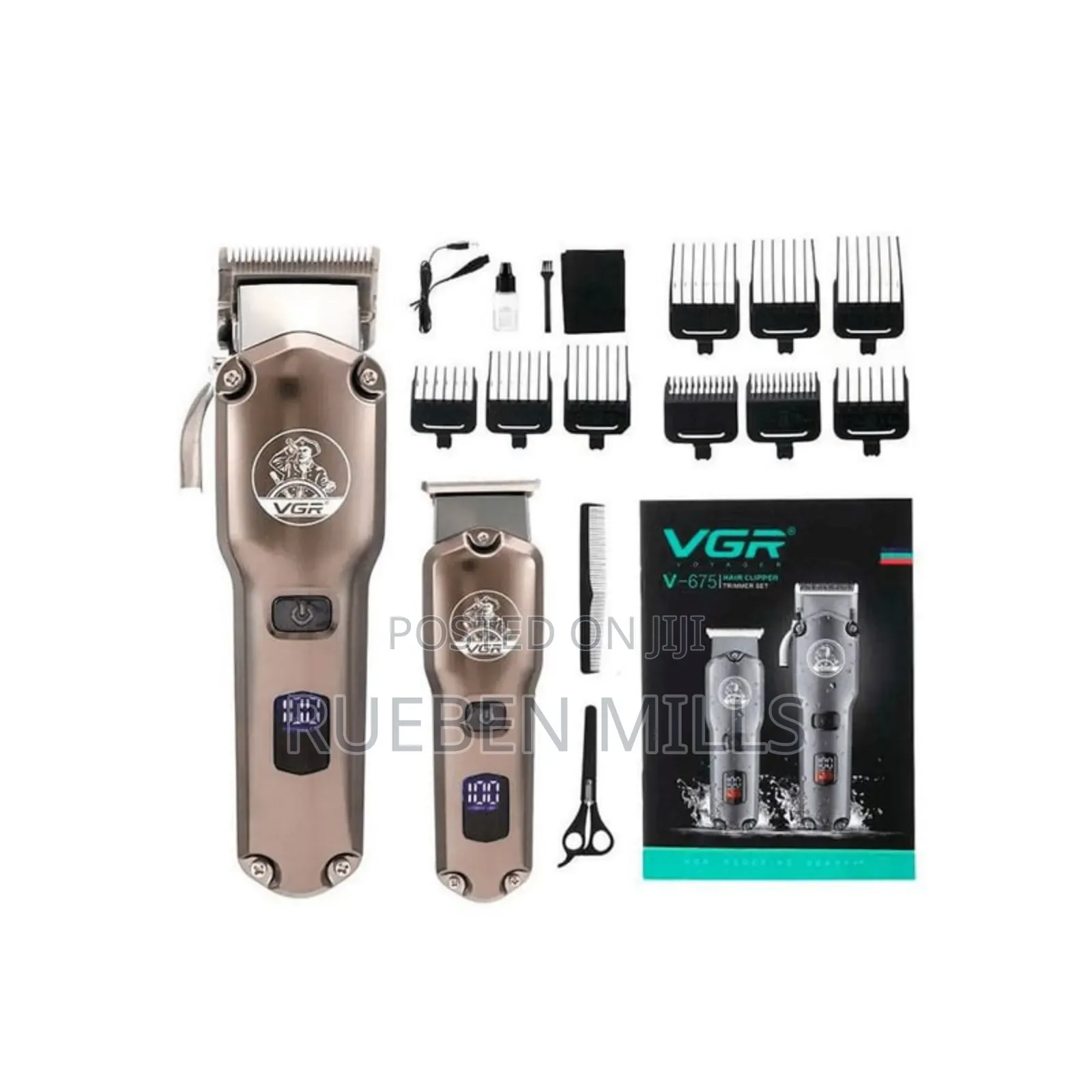 VGR v-675 Chargeable Full Metal Hair Clipper Beard Trimmer