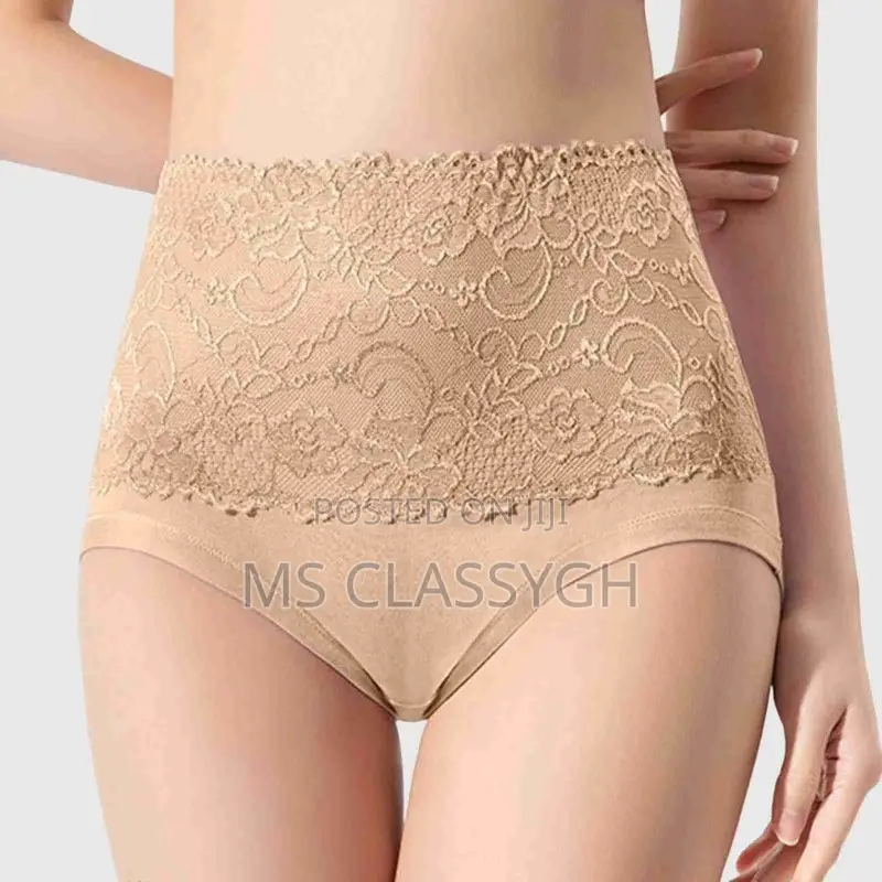 Lace Splicing High Waist Thongs Plus Size Women Underwe