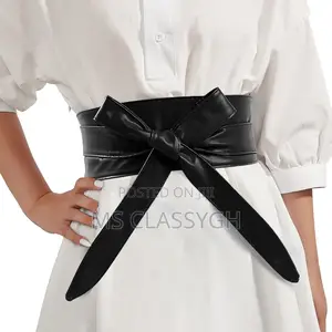 Fashion Belt for Women's Faux Leather Bowknot Wrap Corset Ti
