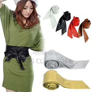 Fashion Belt for Women's Faux Leather Bowknot Wrap Corset Ti