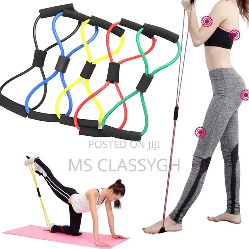 Resistance Bands Elastic Tube Rubber Belt Gym Yoga Gum Fitne