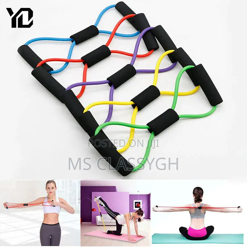 Resistance Bands Elastic Tube Rubber Belt Gym Yoga Gum Fitne