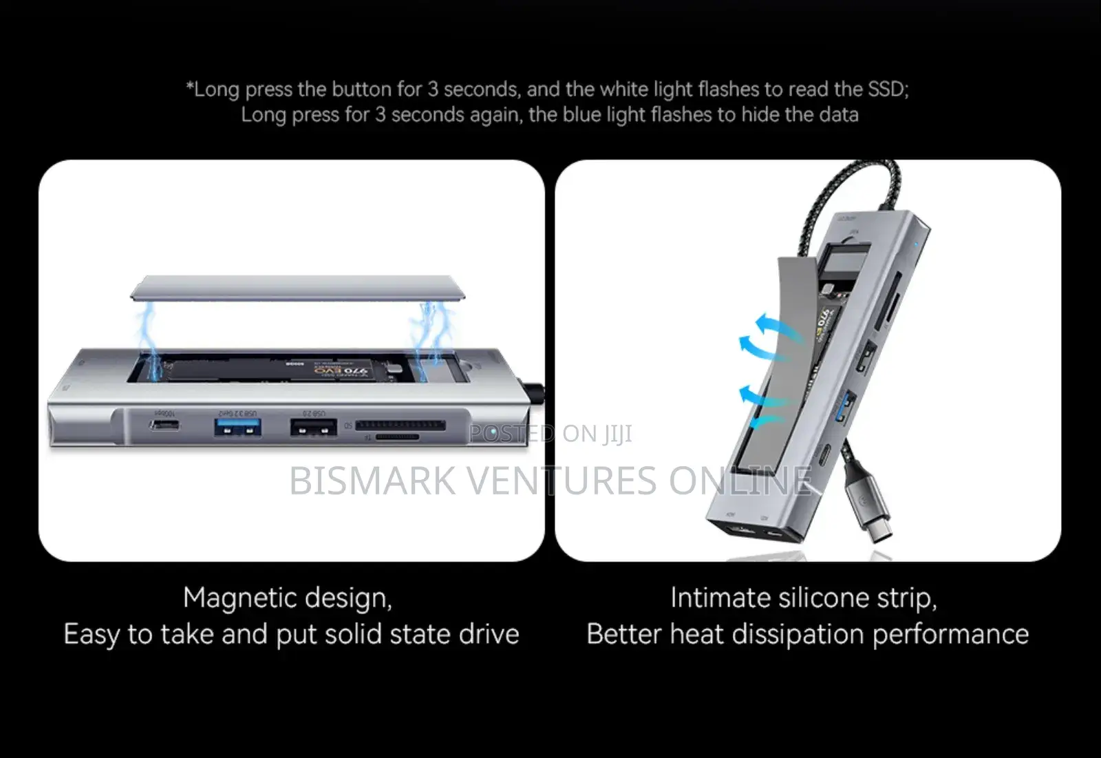 ESSAGER 8-in-1 USB-C Hub Integrates M.2 Nvme/Sata SSD.