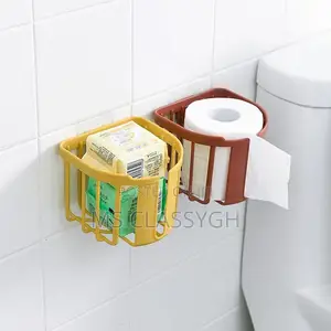 Toilet Paper Shelf Bathroom Kitchen Tissue Box Wall-Mounted