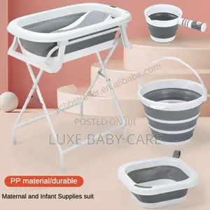 Standing Foldable Bath Tub Set