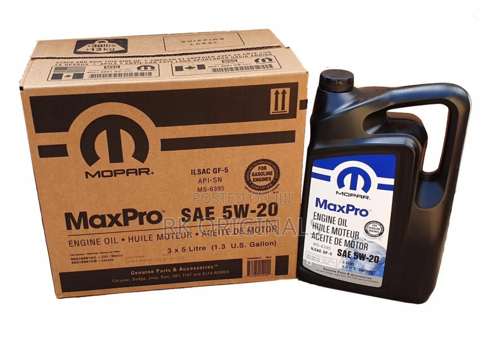 Mopar Maxpro 5w20 5l Engine Oil Imported From Usa