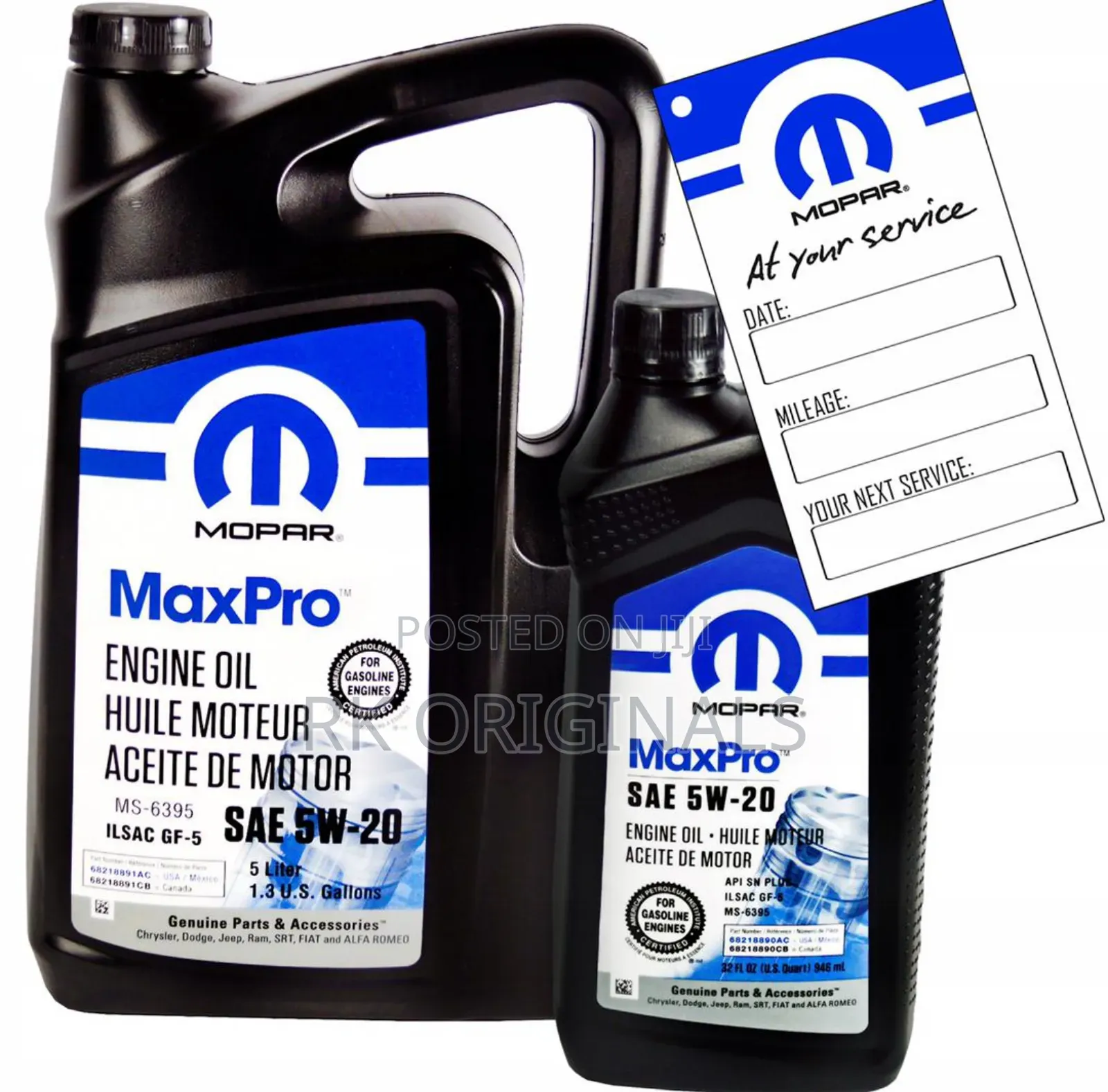 Mopar Maxpro 5W20 5L Engine Oil Imported From USA in Abossey Okai