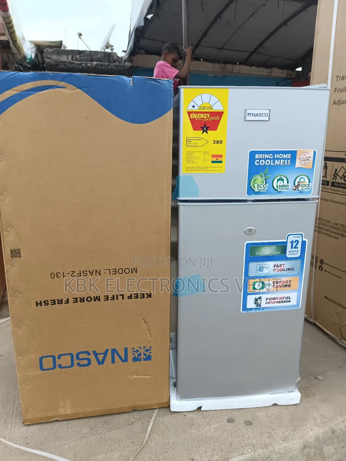 Nasco 110liter Double Door Refrigerator