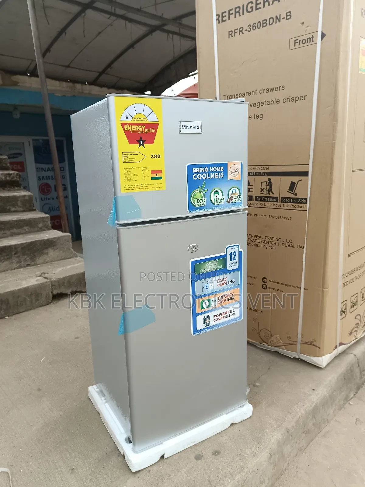 Nasco 110liter Double Door Refrigerator